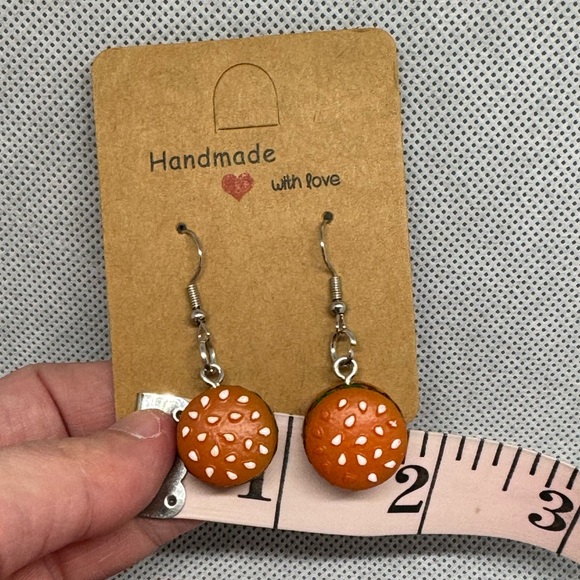 Handmade Hamburger Earrings - Picture 6 of 6